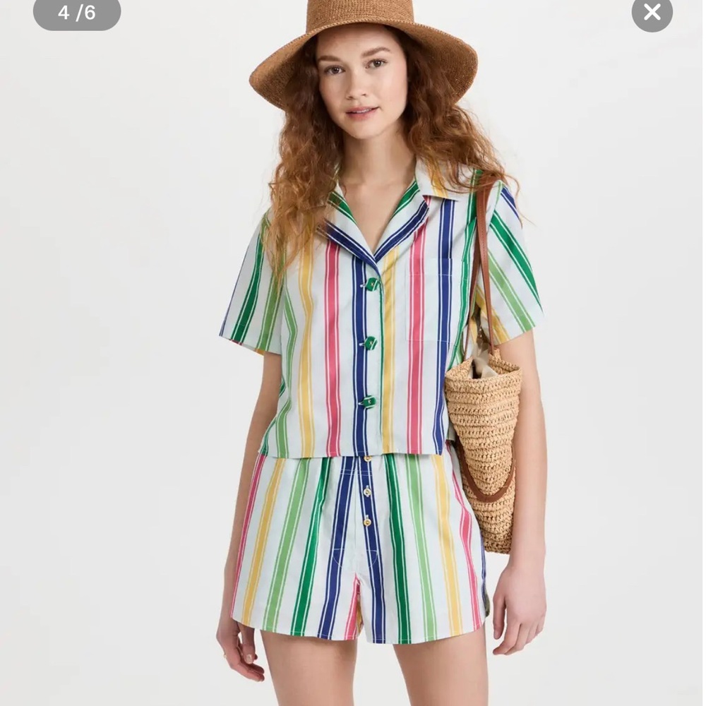 Cara Cara Brooks Short multi-stripe, size small NWOT